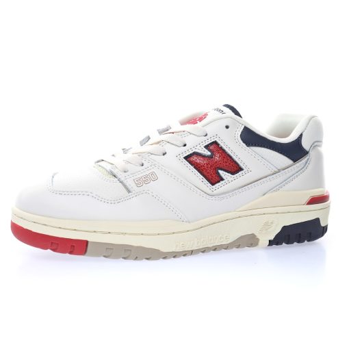 New Balance BB550 Co branded Leather White Navy Blue snake wine red oxide white