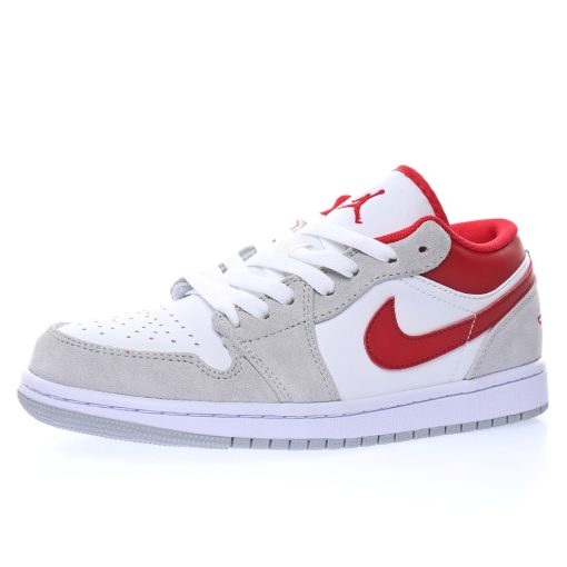 Nike Wmns Air Jordan 1 Low "Light Smoke Grey Gym Red"