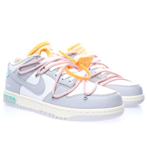 Off-White™ x Nike SB Dunk Low Lot The 09/50 White fog grey Cherry Blossom light powder MINT - Image 4