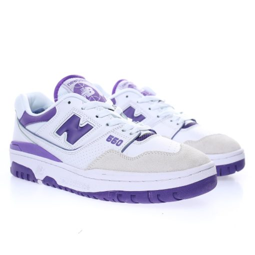 New Balance BB550 "White light gray dark purple"