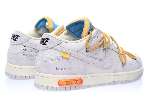 Off-White™ x Nike SB Dunk Low Lot The 34/50 The Light grey rice white sky blue brown yellow