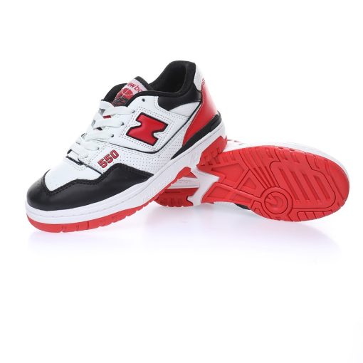 New Balance BB550 "Leather white black red"