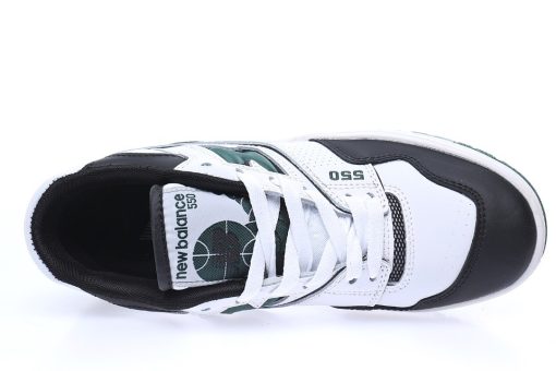 New Balance BB550 "Leather white black dark green"