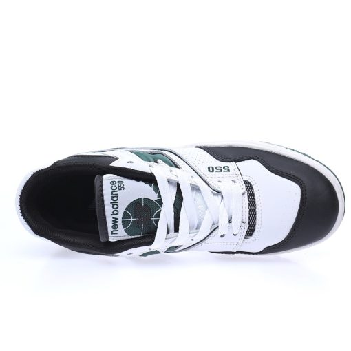 New Balance BB550 "Leather white black dark green"