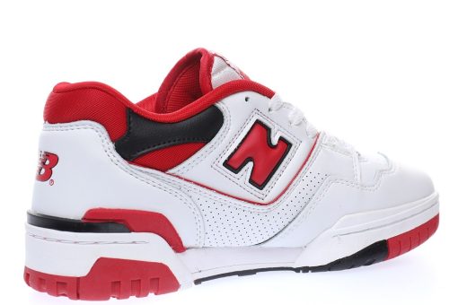 New Balance BB550 "Leather white black university red"