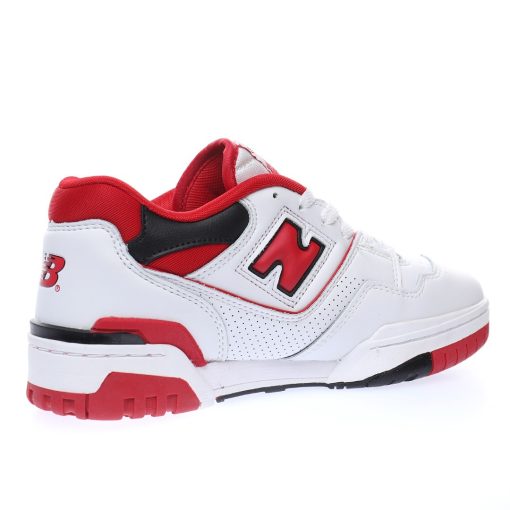 New Balance BB550 "Leather white black university red"