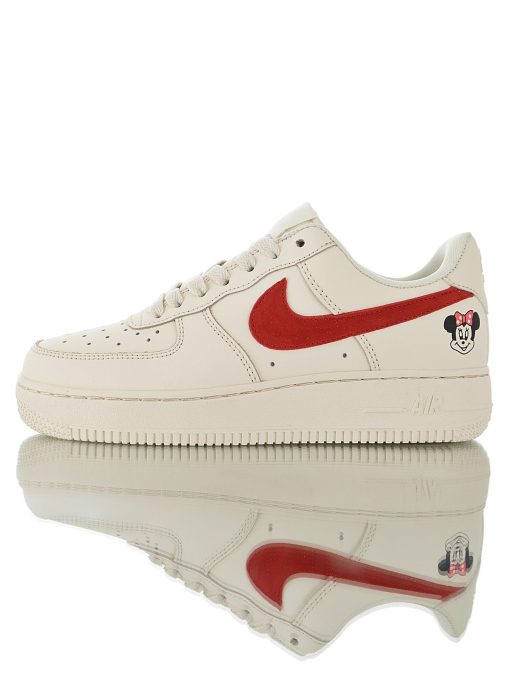 Nike Air Force 1 Beige University Red Minnie