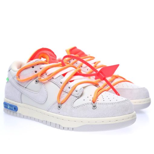 Off-White™ x Nike SB Dunk Low Lot"The 31/50"Light grey rice white orange red blue