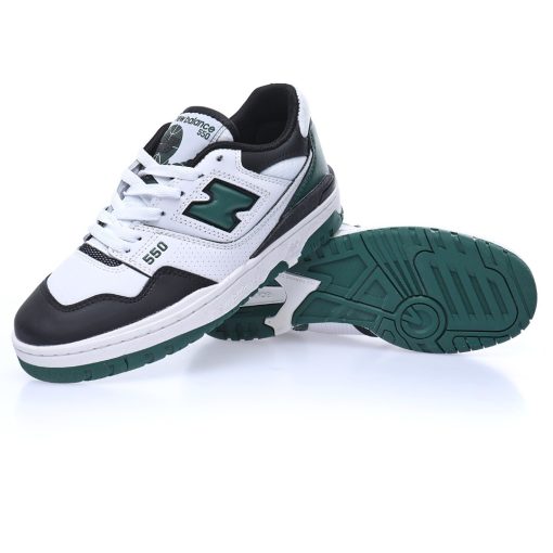 New Balance BB550 "Leather white black dark green"