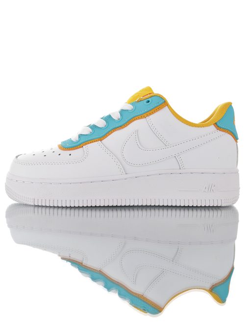 Nike Air Force 1 '07 Leather white water blue yellow