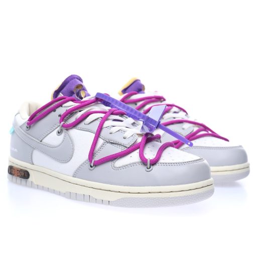 Off-White™ x Nike SB Dunk Low"The 28/50" White fog grey dark purple light blue