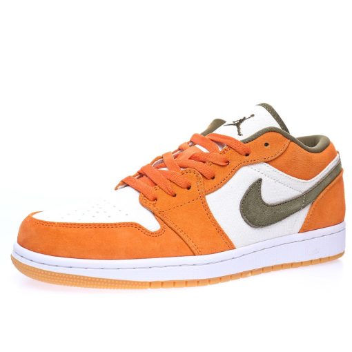 Nike Air Jordan 1 Low Suede"Orange Olive" - Image 2