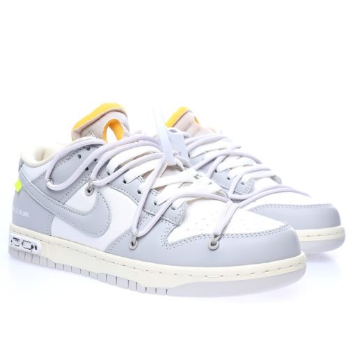 Off-White™ x Nike SB Dunk Low Lot"The 49/50"White fog gray black fluorescent yellow - Image 3