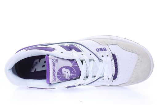 New Balance BB550 "White light gray dark purple"