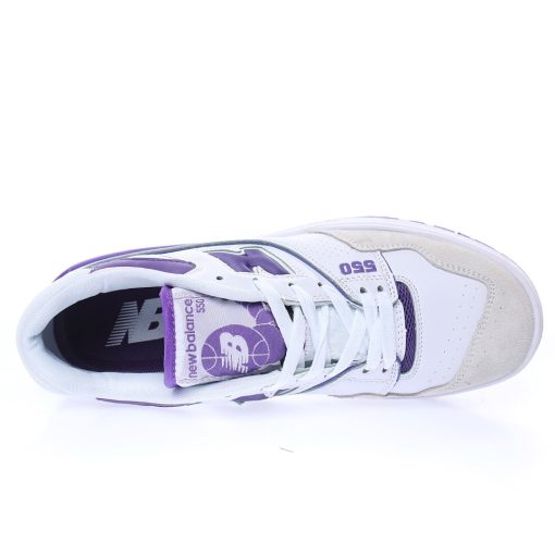 New Balance BB550 "White light gray dark purple"