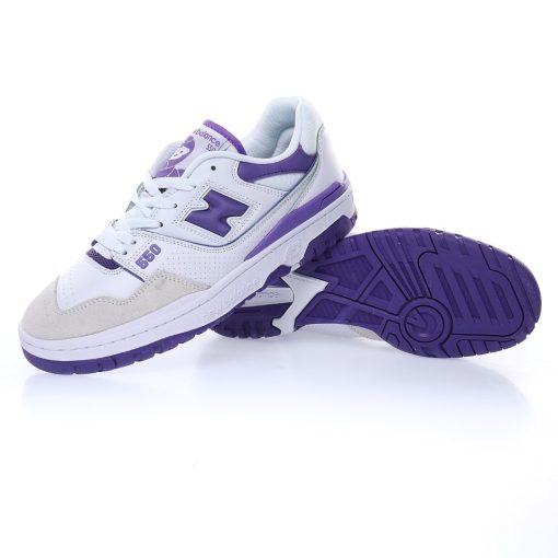 New Balance BB550 "White light gray dark purple"