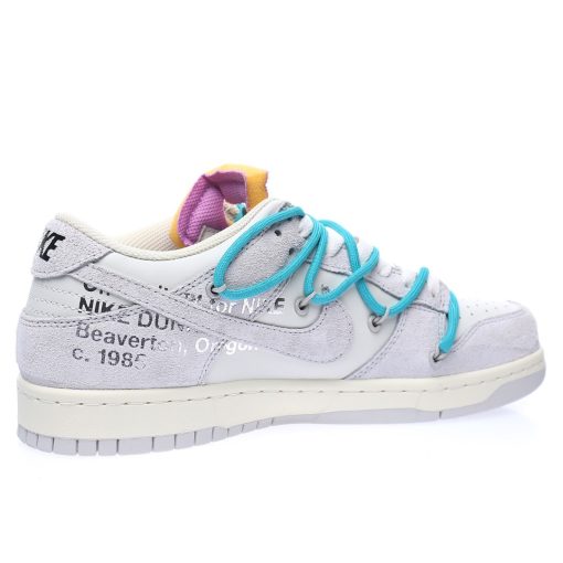 Off-White™ x Nike SB Dunk Low Lot The 36/50 Light grey rice white lake water blue purple