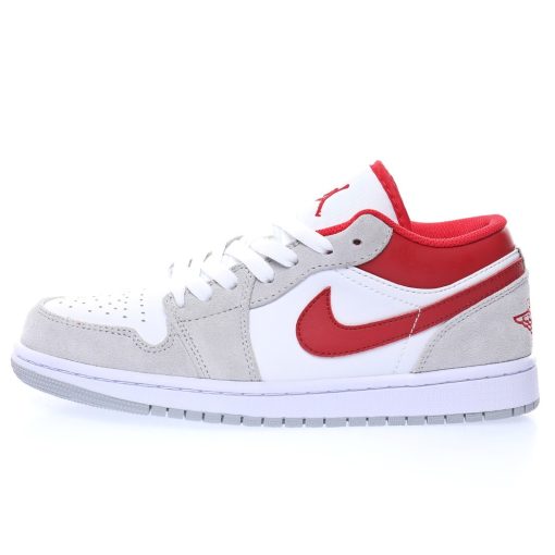 Nike Wmns Air Jordan 1 Low "Light Smoke Grey Gym Red"