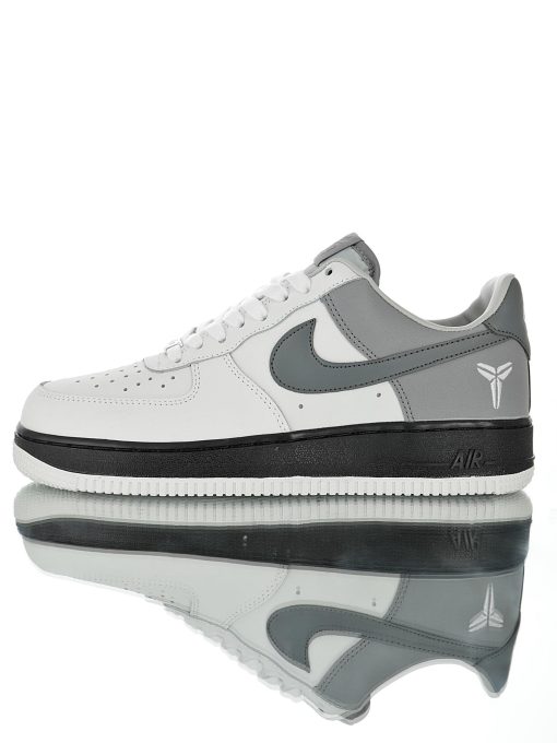 Nike Air Force 1 White leather marl black reflective