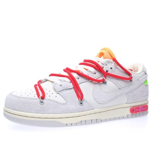 Off-White™ x Nike SB Dunk Low Lot"The 40/50"Light grey rice white orange red