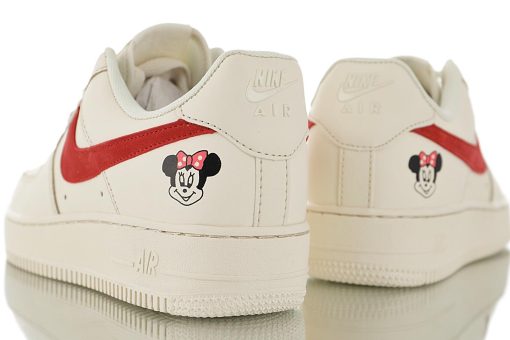 Nike Air Force 1 Beige University Red Minnie