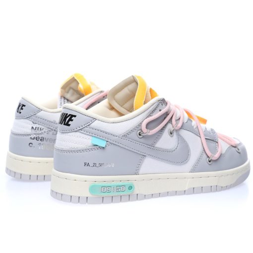 Off-White™ x Nike SB Dunk Low Lot The 09/50 White fog grey Cherry Blossom light powder MINT - Image 3