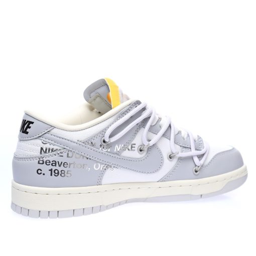 Off-White™ x Nike SB Dunk Low Lot"The 49/50"White fog gray black fluorescent yellow - Image 4