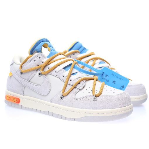 Off-White™ x Nike SB Dunk Low Lot The 34/50 The Light grey rice white sky blue brown yellow