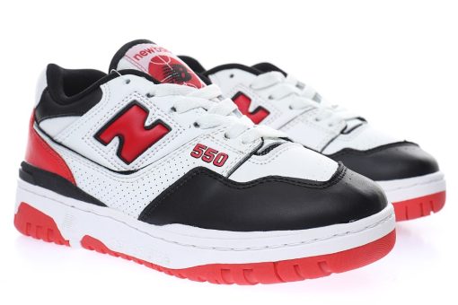 New Balance BB550 "Leather white black red"