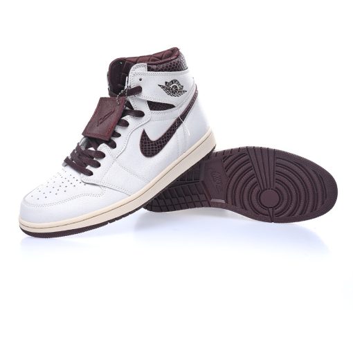 NIKE Air Jordan 1 High "White Sail/Maroon"