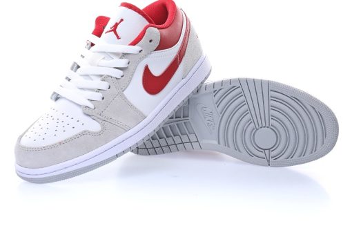 Nike Wmns Air Jordan 1 Low "Light Smoke Grey Gym Red"