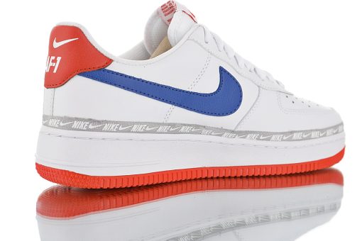 Nike Air Force 1' 07"Overbranded White Royal Red"