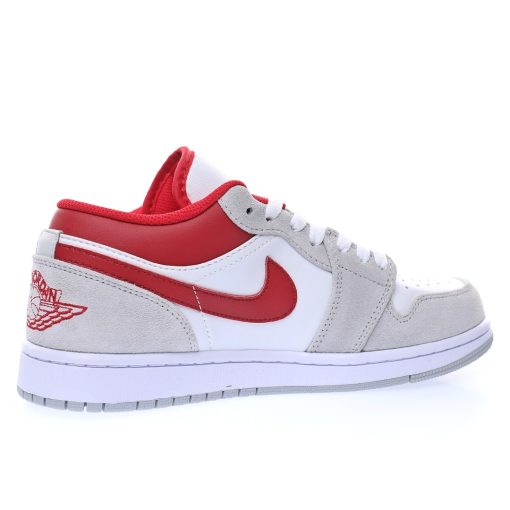 Nike Wmns Air Jordan 1 Low "Light Smoke Grey Gym Red"