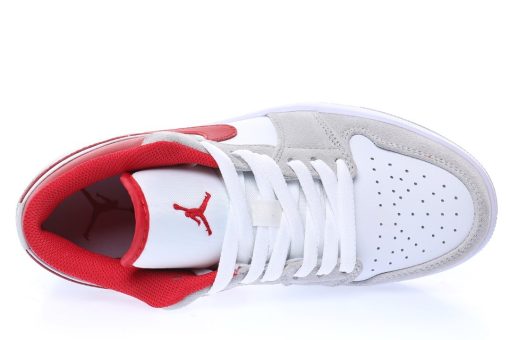 Nike Wmns Air Jordan 1 Low "Light Smoke Grey Gym Red"