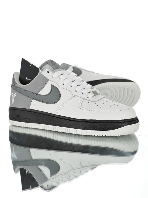 Nike Air Force 1 White leather marl black reflective