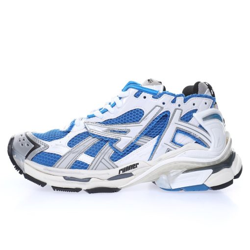 BALENCIAGA Runner Sneaker"Blue/White/Silver"