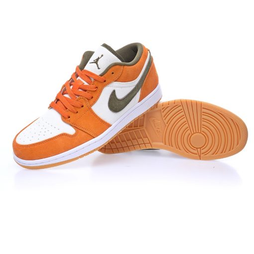 Nike Air Jordan 1 Low Suede"Orange Olive" - Image 3