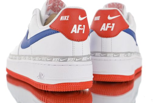 Nike Air Force 1' 07"Overbranded White Royal Red"