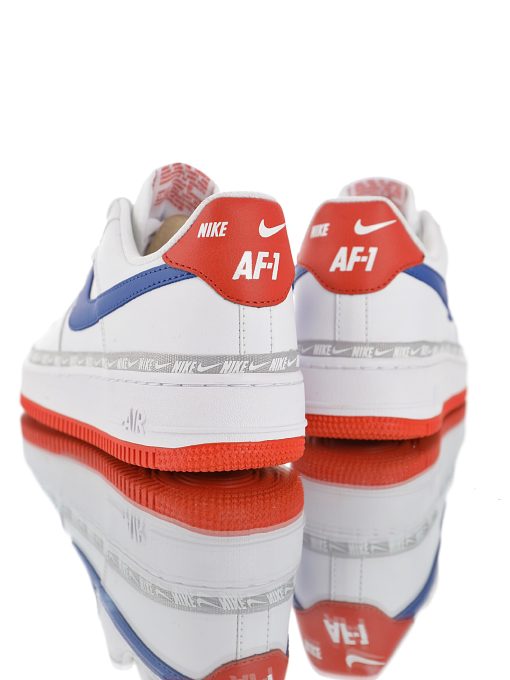 Nike Air Force 1' 07"Overbranded White Royal Red" - Image 4