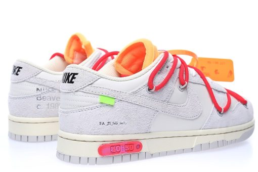 Off-White™ x Nike SB Dunk Low Lot"The 40/50"Light grey rice white orange red