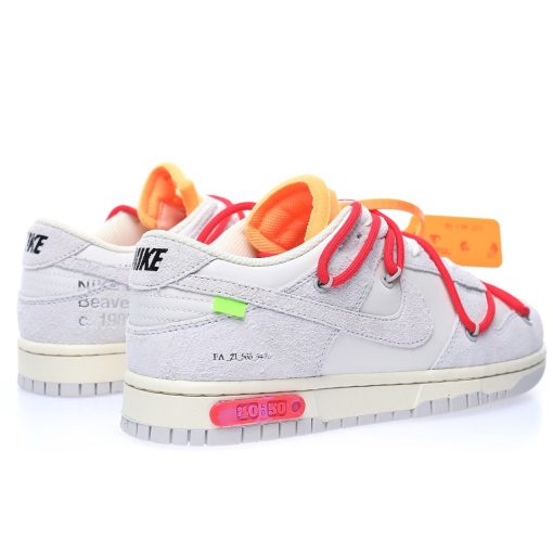 Off-White™ x Nike SB Dunk Low Lot"The 40/50"Light grey rice white orange red