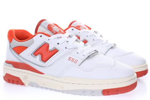 New Balance BB550 "Leather grey sunset orange"