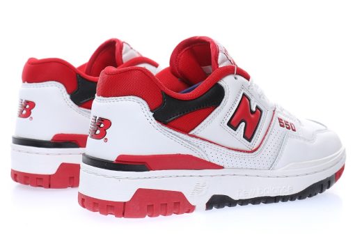 New Balance BB550 "Leather white black university red"