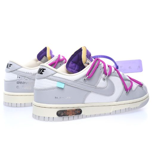 Off-White™ x Nike SB Dunk Low"The 28/50" White fog grey dark purple light blue