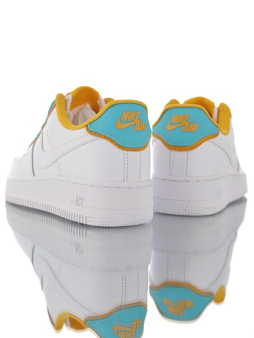 Nike Air Force 1 '07 Leather white water blue yellow