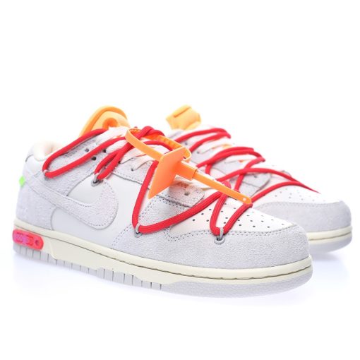 Off-White™ x Nike SB Dunk Low Lot"The 40/50"Light grey rice white orange red