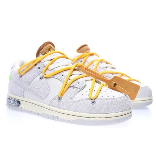 Off-White™ x Nike SB Dunk Low Lot 39/50 Light grey rice white brown yellow