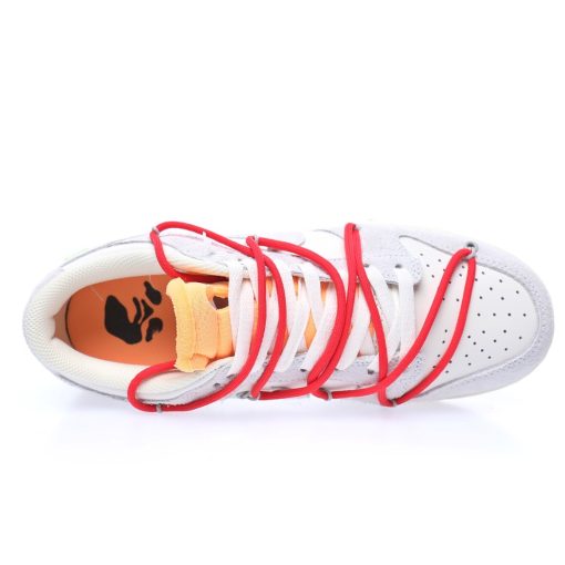 Off-White™ x Nike SB Dunk Low Lot"The 40/50"Light grey rice white orange red