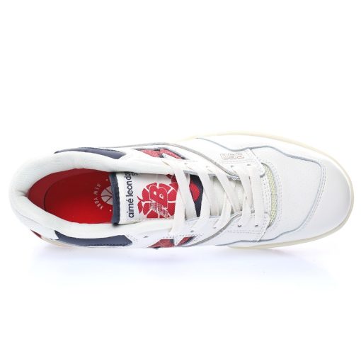 New Balance BB550 Co branded Leather White Navy Blue snake wine red oxide white - Image 4