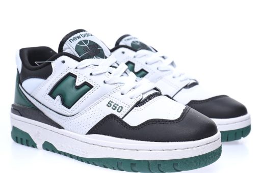 New Balance BB550 "Leather white black dark green"